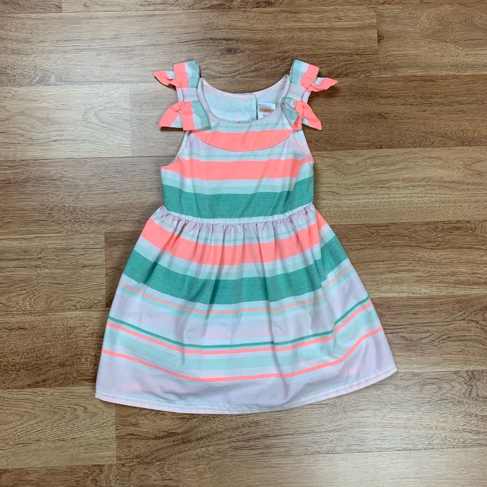 Gymboree Baby Girl Stripe Bow Dress Size 12 to 18 Months